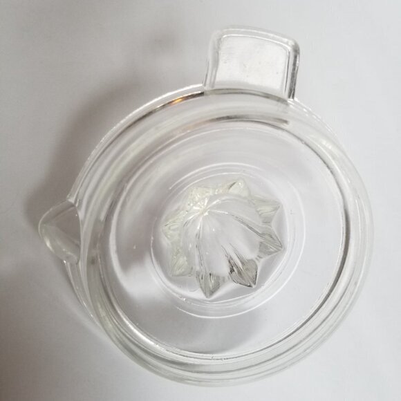 Vintage Small Clear Glass Juice Reamer Flat Thumb Rest (L12) - Picture 8 of 10